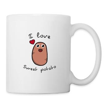 J'aime la patate douce - Mug blanc - blanc - Droite