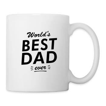 mondes meilleur papa jamais - Mug blanc - blanc - Droite