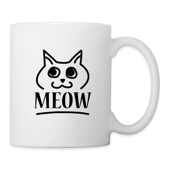 Miaou miaou chat chat - Mug blanc - blanc - Droite