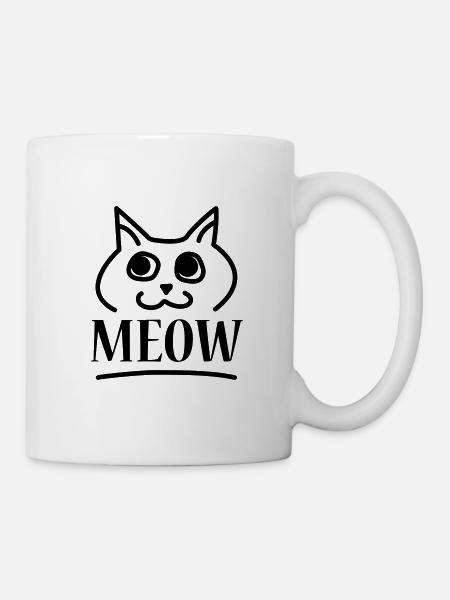 Meow Meow Cat Cat - Mug - white