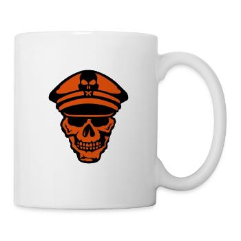 death head kepi marine skeleton - Mug - white - Right