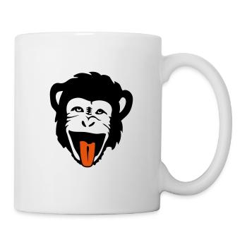 gorilla monkey head 1 - Mug - white - Right