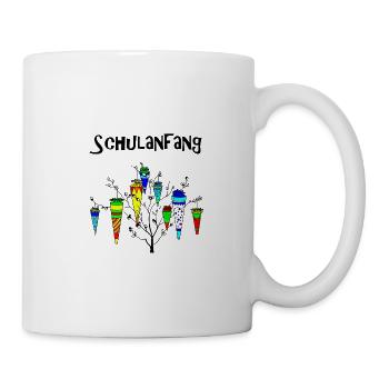 Schulanfang Einschulung Zuckertüten Baum - Tasse - Weiß - Rechts