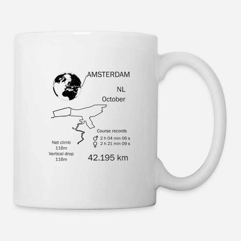 Amsterdam black details - Mug - white