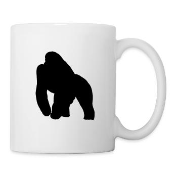 Gorilla silhouette - Mug - white - Right