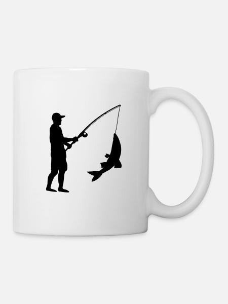 angler - Tasse - Weiß
