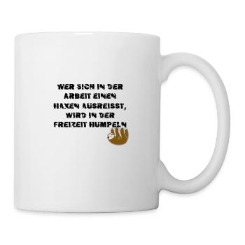 Das faule Arbeitstier - Tasse - Weiß - Rechts