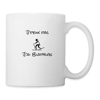 J'peux pas j'ai Biathlon - Mug blanc - blanc - Droite
