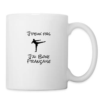 J'peux pas j'ai Boxe Française - Mug blanc - blanc - Droite