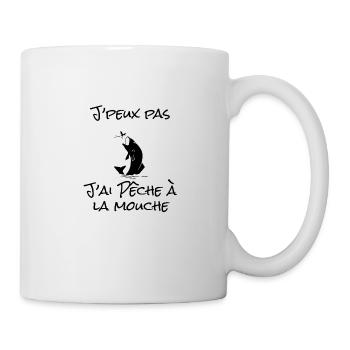 J'peux pas j'ai Pêche à la mouche - Mug blanc - blanc - Droite