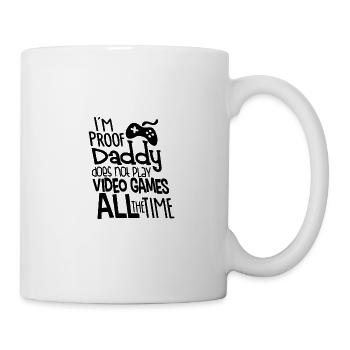 I'm proof Daddy mit Controller - Tasse - Weiß - Rechts