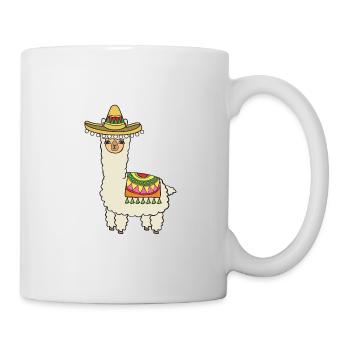 Alpaca with a hat. - Mug - white - Right