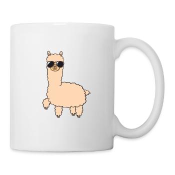 Alpaca with sunglasses - Mug - white - Right