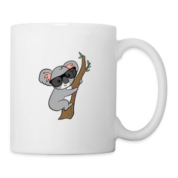 Koala mit Brille auf Baum - Tasse - Weiß - Rechts