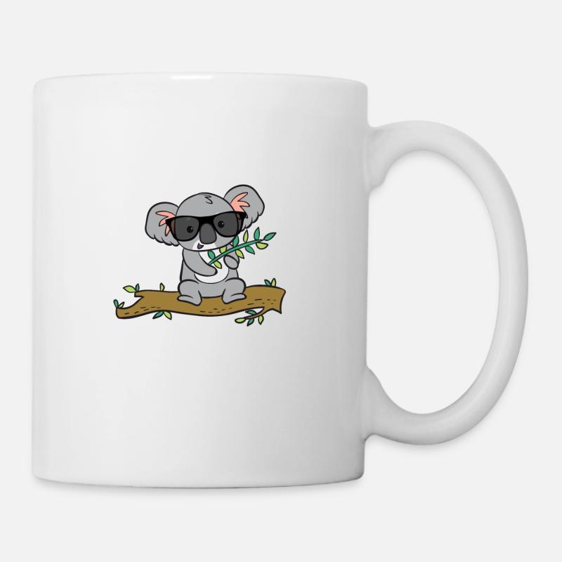 Koala mit Brille - Tasse - Weiß