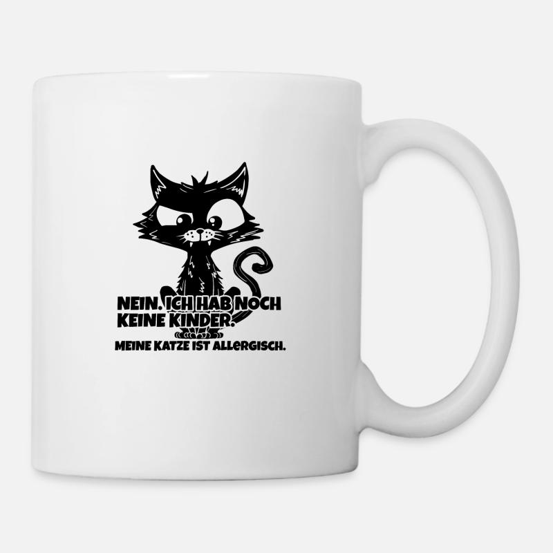 Süßes Kätzchen "Allergisch" Katze - Tasse - Weiß