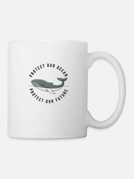 Protect Our Ocean Tee Shirt Wal - Tasse - Weiß