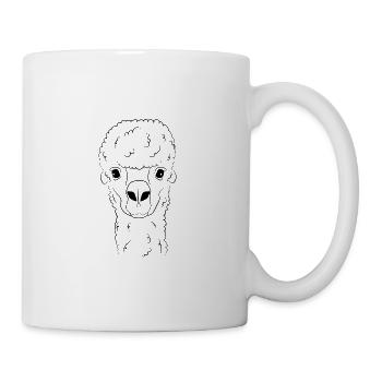Lamakopf - Tasse - Weiß - Rechts