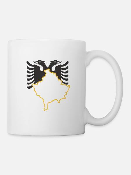 Kosovo - Albanians with gold - Mug - white