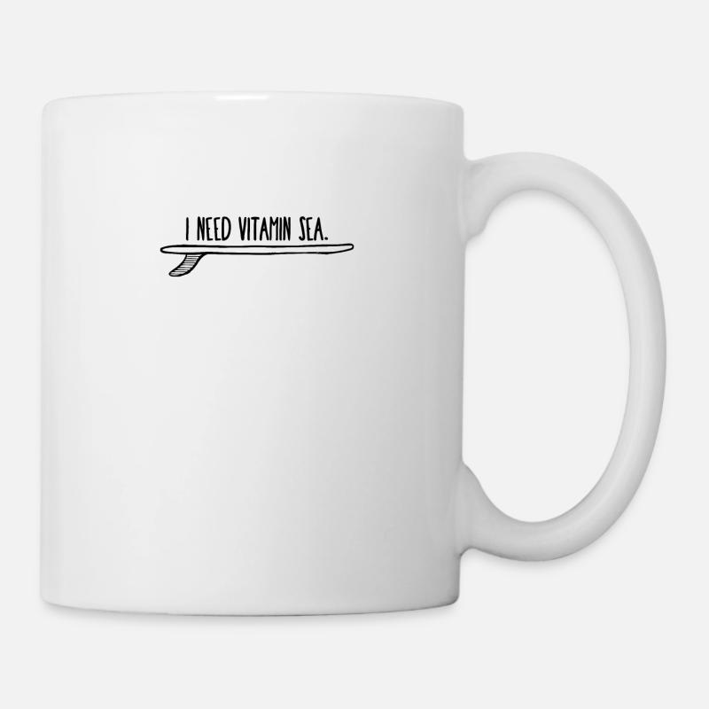 Surf shirt board surfing gift - Mug - white