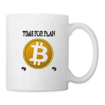 Plan de symboles Bitcoin - Mug blanc - blanc - Droite