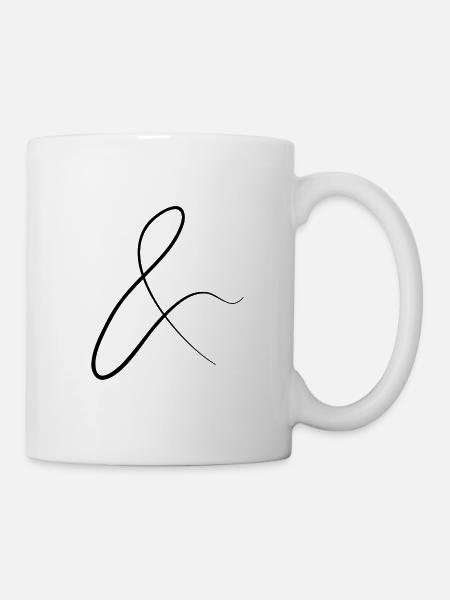 et les caractères en écriture - Mug blanc - blanc