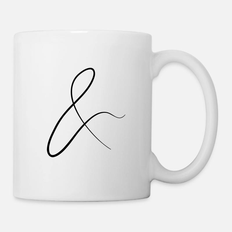 et les caractères en écriture - Mug blanc - blanc