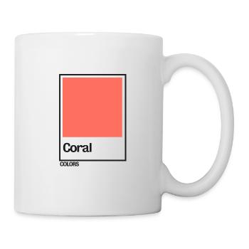COLORS Coral - Tasse - Weiß - Rechts