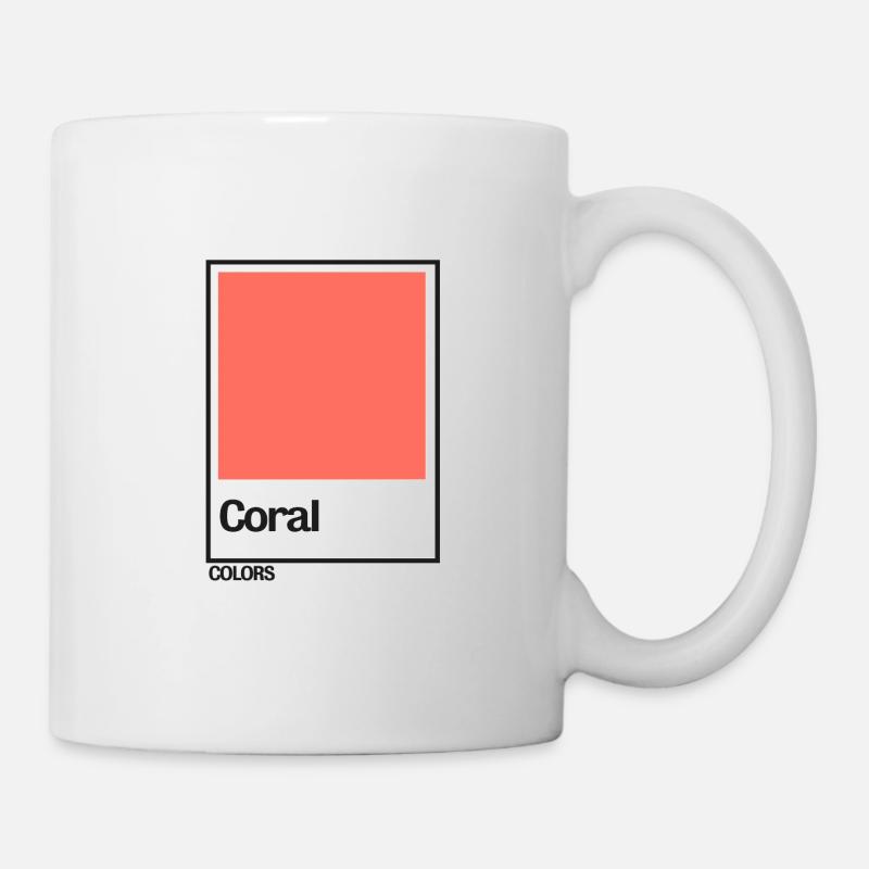 COULEURS Corail - Mug blanc - blanc