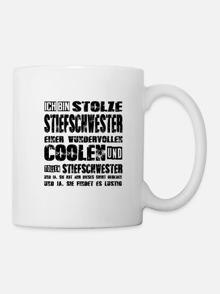 stolze Stiefschwester einer coolen Stiefschwester - Tasse - Weiß