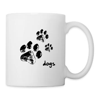 Pattes de chien - Chiens - Mug blanc - blanc - Droite