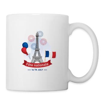 Fête nationale 14 juillet drapeau français - Mug blanc - blanc - Droite