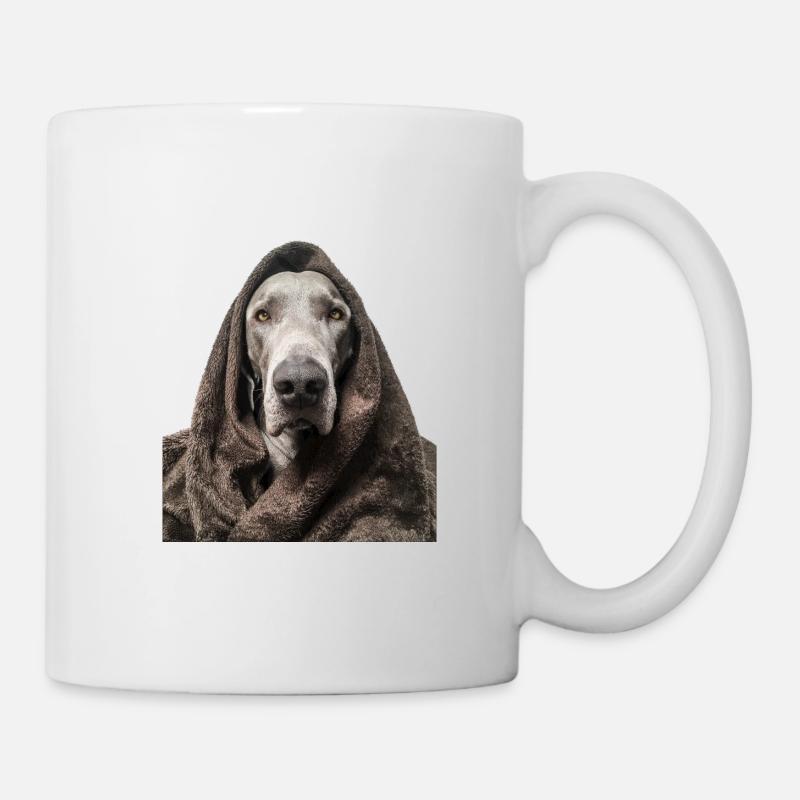 Fausse fourrure de Braque de Weimar - Mug blanc - blanc
