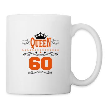 Anniversaire Reine 60 Anniversaire femmes reine couronne - Mug blanc - blanc - Droite