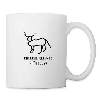 coucou petite perruche idée cadeau tatoueur - Mug blanc - blanc - Droite