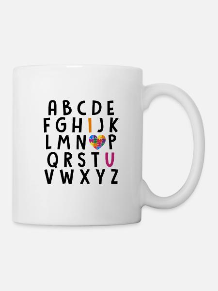 Autism alphabet - Mug - white