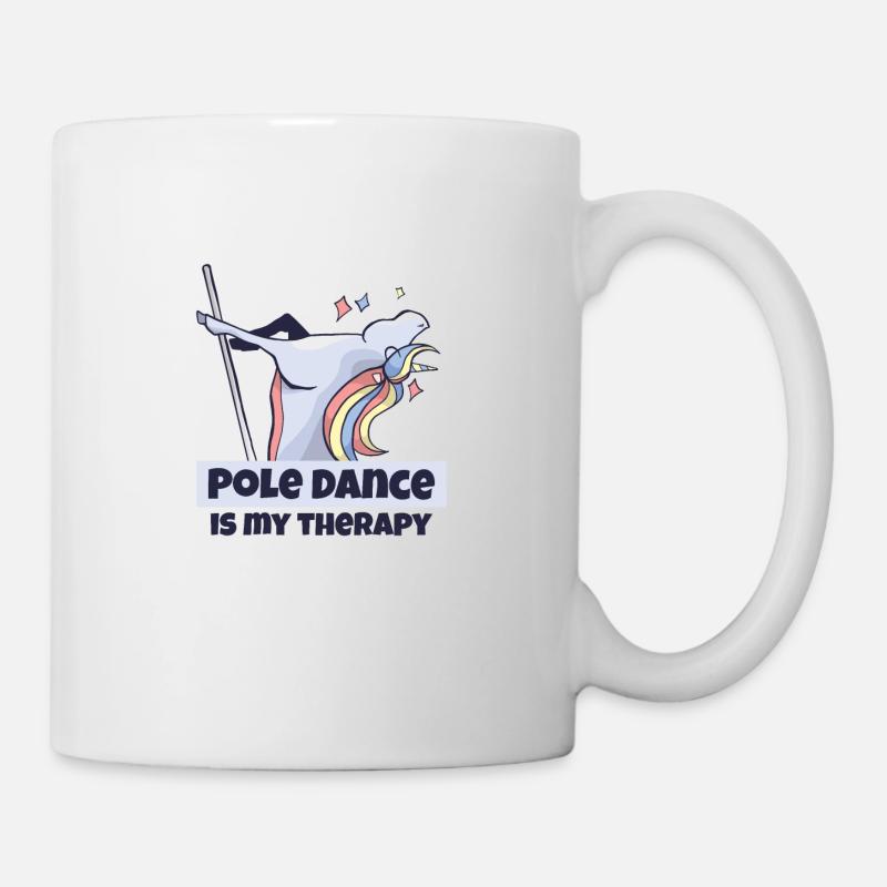 Pole dance is my therapy Pole dancing - Mug - white
