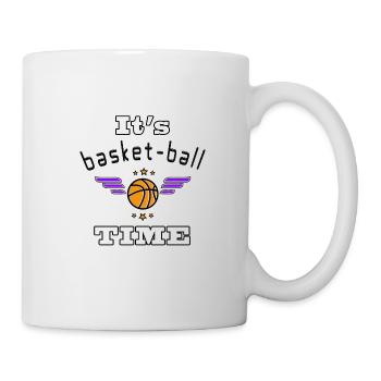 It's Basket_ball time!! - Mug - white - Right