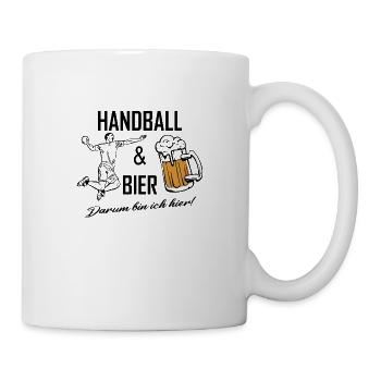 Handball Bier Handballer Ballsport Geschenk - Tasse - Weiß - Rechts