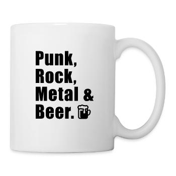 Punk, Rock, Metal & Beer 🍺 - Mug - white - Right