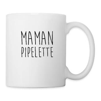Maman pipelette - Mug blanc - blanc - Droite
