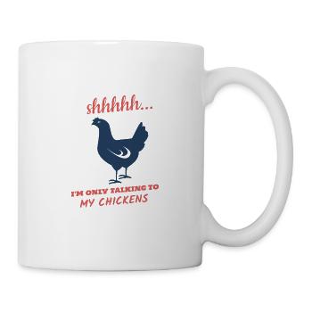 Chickens rooster Chicken coop Chicken breeder hen chicken - Mug - white - Right