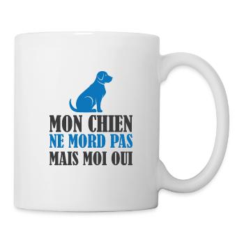 t-shirt propriétaire de chien humour - Mug blanc - blanc - Droite