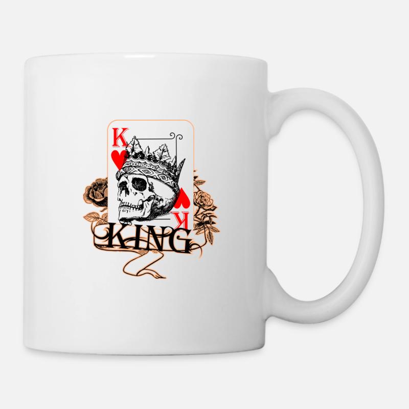 Carte du Roi Cœur - Mug blanc - blanc