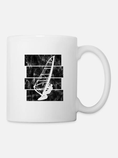 Windsurfing Windsurfer Retro Windsurfing Surfing - Mug - white