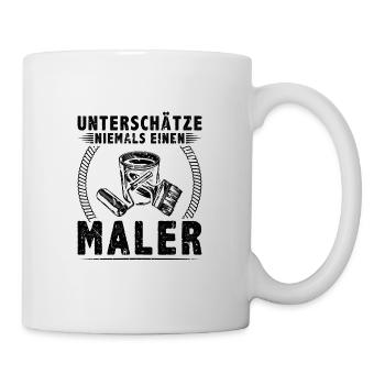 Maler - Tasse - Weiß - Rechts