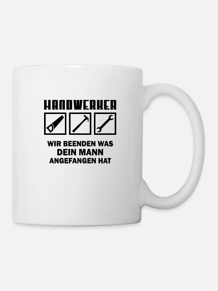 Handwerker Geschenk Zimmerer Zimmermann - Tasse - Weiß