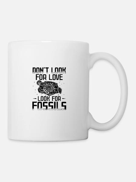 Collectionneurs de fossiles | Dinosaures Fossiles Cadeaux - Mug blanc - blanc