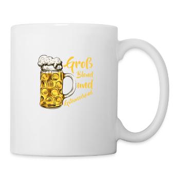 Groß Blond Gutaussehend Bier Weizenbier Alkohol - Tasse - Weiß - Rechts
