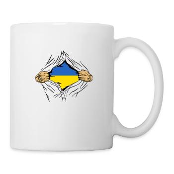 Drapeau de l’Ukraine Vintage Drapeau ukrainien d’occasion Look - Mug blanc - blanc - Droite